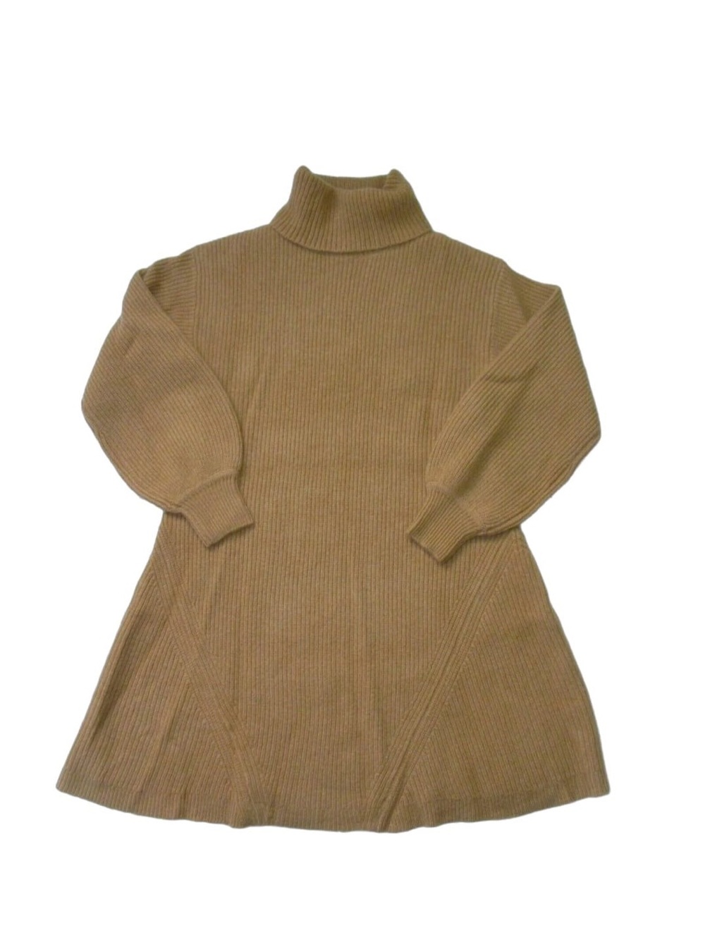 J.Crew Wool Recycled-Cashmere Turtleneck Sweater Dress in Camel
 (Read Desc)